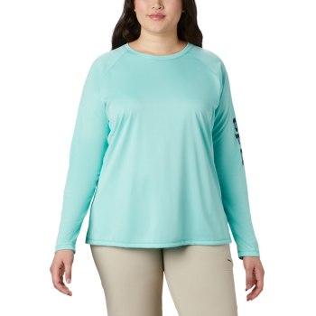 Columbia Tidal Heather Long Sleeve, Sudaderas Azul Marino Para Mujer | 316745-FHJ